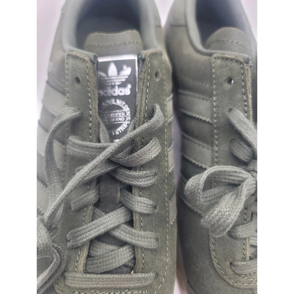 Adidas Hamburg Green Suede Sneakers‎ Gum Sole Men's Size 9